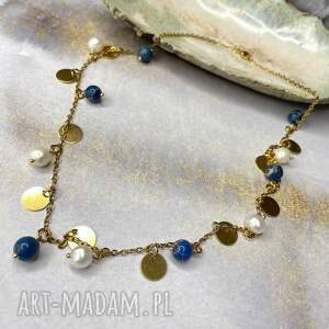 z perłami i jaspisem c1346, naszyjnik łańcuszek