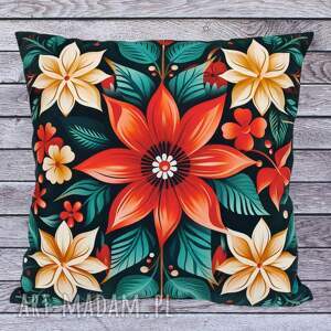 poszewka dekoracyjna gwiazda betlejemska folk, wigilia, zakupy prezent, boże