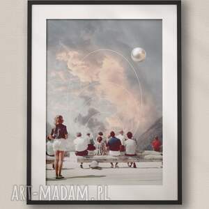 plakat minimalistyczny perła - kolaż fine art a3