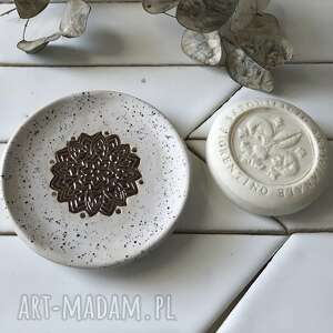 handmade ceramika mydelniczka "pieprz i wanilia"