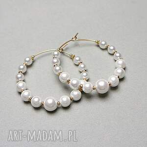 alloys collection - wianki (pearls) kolczyki
