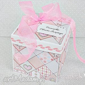 handmade scrapbooking kartki prezent na chrzest personalizacja