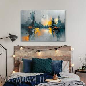 obraz na płótnie - 100x70 cm miejska abstrakcja 1 0667, obrazy