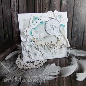 ręcznie robione scrapbooking kartki kartka z okazji ślubu