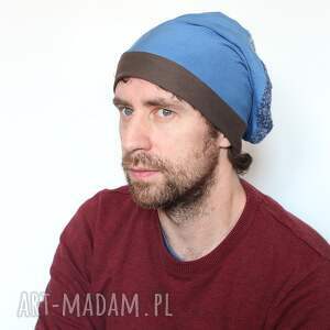 handmade czapki czapka dresowa unisex niebieska