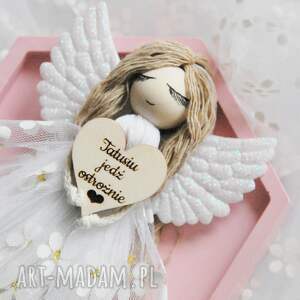 Prezent Aniołek dla taty - zawieszka do samochodu na szczęście