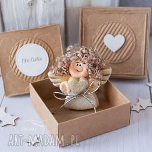 aniołek stróż z kartką w mini - mrufru scrapbooking