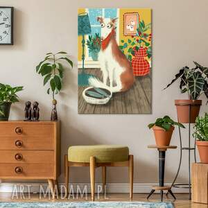 Nowoczesny obraz drukowany na płótnie Obiad pod obserwacją format