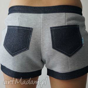 spodnie sweet shorts rozm l, kieszenie jeansowe dresowe, sportowe nowoczesne