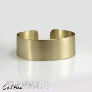 satyna ii - mosiężna bransoleta 1900-02 kolorze złota, prosta bransoletka
