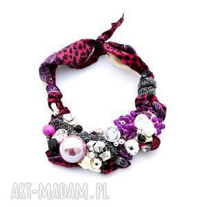 ręcznie wykonane naszyjniki ultra violet naszyjnik handmade