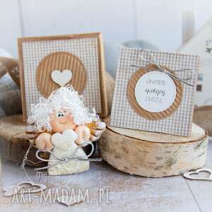 aniołek spokojnej duszy. Personalizowana mini - mrufru scrapbooking kartki