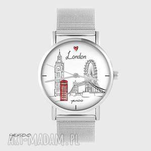 yenoo zegarek, bransoletka - londyn metalowy, unikatowy, podarunek