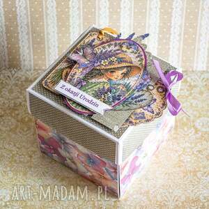Exploding box na urodziny dla kobiety - Prowansja i lawenda