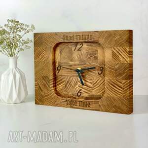 handmade zegary zegar drewniany sztorcowy