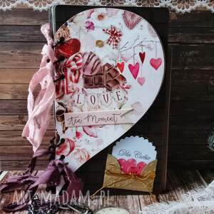 handmade scrapbooking albumy album pamiątkowy magiczne serduszka i czekoladove love