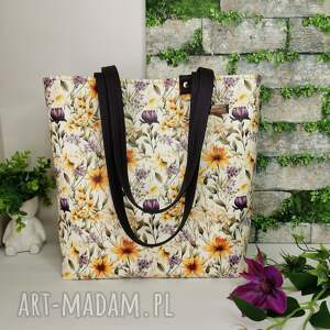 handmade na ramię torebka damska shopper bag torebka na ramię zamykana ekoskóra - żółte