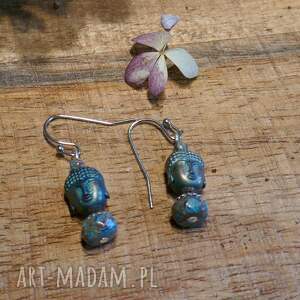 kolczyki z jaspisu i hematytu główka