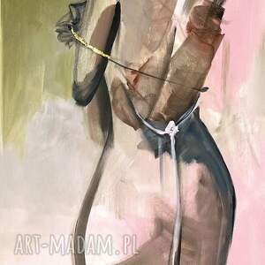 Lady 120x50- obrazy do salonu, duży obraz kobieta