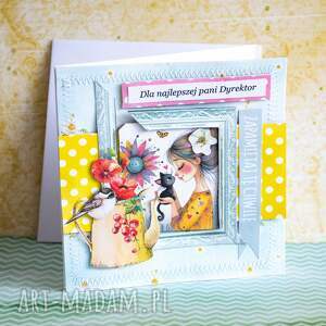 handmade scrapbooking kartki kartka energetyczna dla najlepszej pani dyrektor