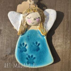 Anioł ceramiczny - pamiątka na chrzest i ślub, ręcznie lepiony art-Madam.pl
