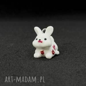 z mini zwierzątkami, wisiorek, zawieszka królik