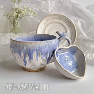 handmade ceramika filiżanka i mała miseczka