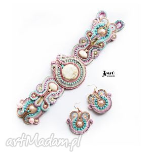 pastelowy komplet soutache