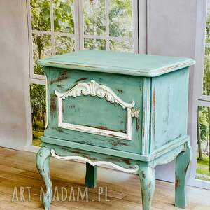 meble ręcznie malowana szafka, oryginalny uchwyt, motyl, romantyczna