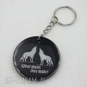 brelok gotycki z wilkami brelok_print goth 004 dracula, stoker, żywica, czarna