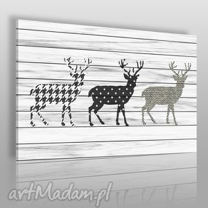 obraz na płótnie - jelenie wzory - 120x80 cm - VAKU DSGN dom obrazy