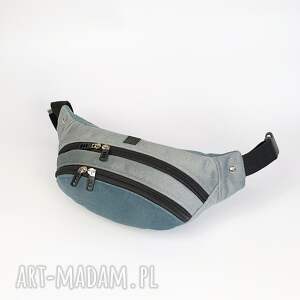 Niebieska nerka sportowa handmade z kieszeniami