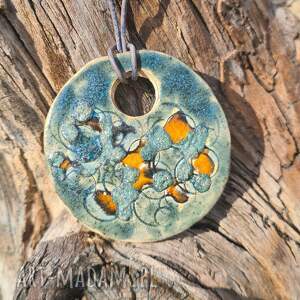 ceramiczny wisior prezent, rekodzieło, ozdoba