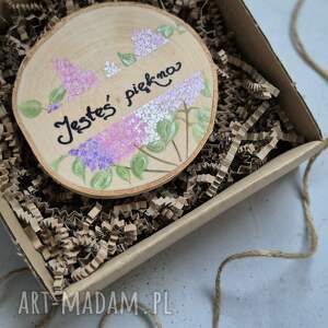 podkładka pod kubek jesteś piękna z bzami rustykalny styl, bez dzień kobiet