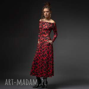 SUKIENKA Z ODSŁONIĘTYMI RAMIONAMI - SANDRA SOLAR TROPIC, w panterke