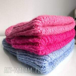 Ręcznie robiona czapka damska MORGANA Merynos, Alpaka z Jedwabiem