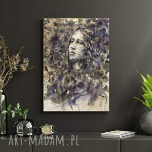 Nimfa leśna - artystyczny plakat akwarelowy A3