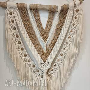 Makrama ścienna boho handmade - naturalna ozdoba na ścianę