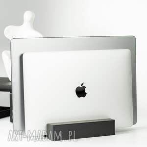 handmade regulowany podwójny stojak na laptopa dąb malowany na czarno