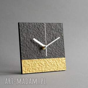 handmade zegary industrialny zegar ze złotym pasem