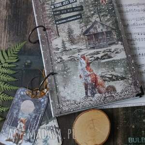 Notes A5 z liskiem handmade - podróże i góry
