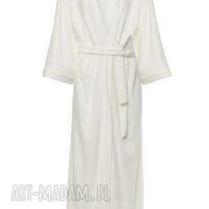 szlafrok warm white weluru bathrobe, unikalny