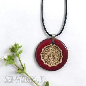 naszyjnik dla wyjątkowej wisior ceramiczny biżuteria handmade prezent niej