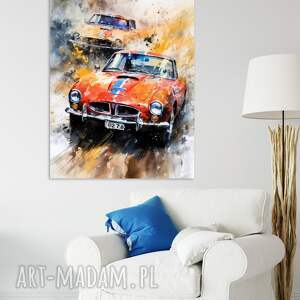 dekoracje wyścigi samochodowe - wydruk na płótnie 50x70 cm B2, sport, obraz