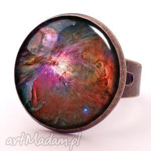 orion nebula - pierścionek regulowany, kosmos biżuteria