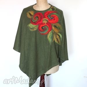 handmade poncho poncho tunika i kwiat ogrodnika