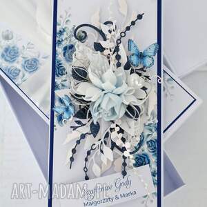 Prezent Kartka w pudełku „Szafirowe Gody” - 45 lat razem, dedykacja