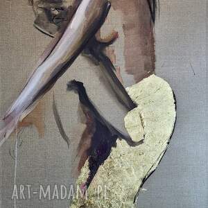 w objęciach 130x50 kochankowie obraz malarstwo erotyczne, mężczyzna i kobieta