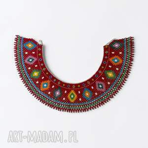 Prezent Krywulka łemkowska czerwona - folk naszyjnik z koralików kolia