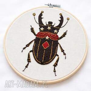dekoracje chrząszcz z magicznego cyrku, skarabeusz, haft ręczny, motyw cyrkowy